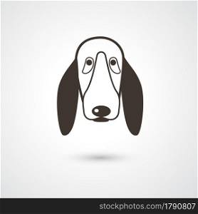 illustration of dog icon vector