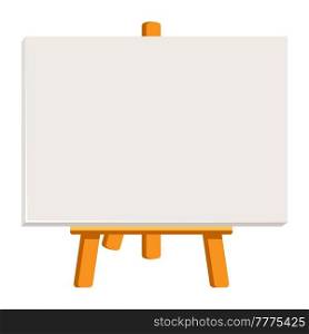 Illustration of easel with canvas. Painter tool and material. Art supply for creativity. Artistic decorative item.. Illustration of easel with canvas. Painter tool and material. Art supply for creativity.