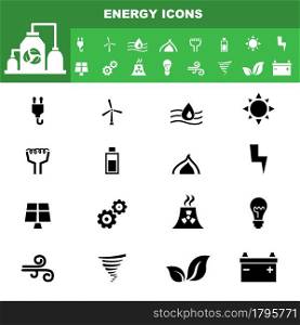 illustration of ecology icon set vector