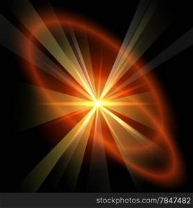Illustration of exploding star drawn with using radial gradients