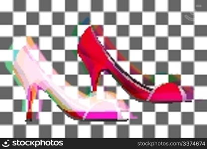 illustration of fancy shoes for ladies