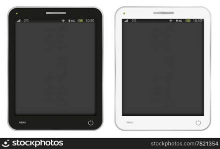 Illustration of Fictitious PC Tablet Isolated on White