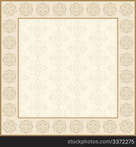 Illustration of floral abstract frame. Vector