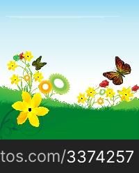 illustration of floral background