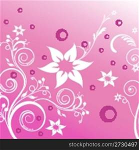 illustration of floral background on abstract background