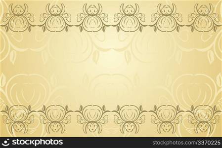 Illustration of floral greeting card. Vector