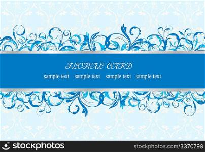Illustration of floral greeting card - vector