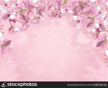 Illustration of flowered background