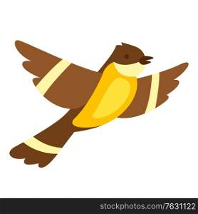 Illustration of flying tit. Stylized image of cute birds.. Illustration of flying tit.
