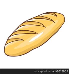 Illustration of freshly baked bread. Bakery shop item.. Illustration of freshly baked bread.