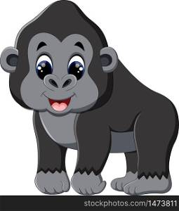 illustration of Funny gorilla cartoon