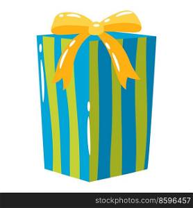 Illustration of gift box. Colorful present for celebration, discount or promotion.. Illustration of gift box. Colorful present for celebration or promotion.