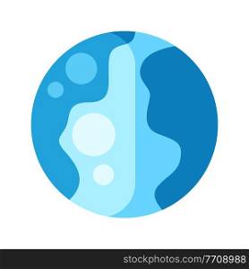 Illustration of globe Earth. Cartoon stylized item. Simple icon on white background.. Illustration of globe Earth. Cartoon stylized item. Icon on white background.