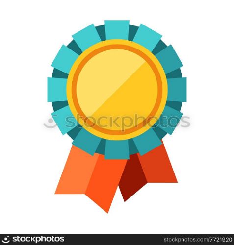 Illustration of gold medal. Award or trophy for sports or corporate competitions.. Illustration of gold medal. Award for sports or corporate competitions.