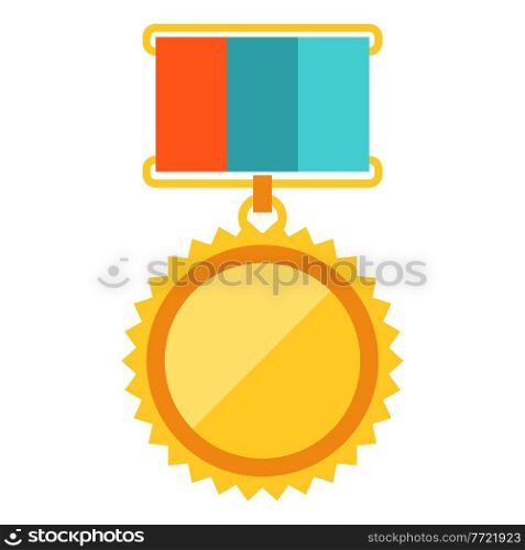 Illustration of gold medal. Award or trophy for sports or corporate competitions.. Illustration of gold medal. Award for sports or corporate competitions.