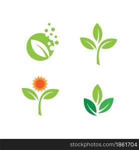 illustration of Green leaf logo design