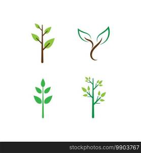 illustration of Green leaf  logo design