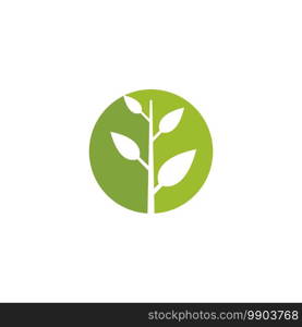 illustration of Green leaf  logo design