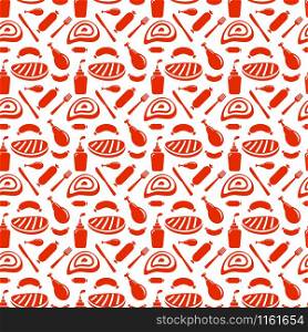 illustration of grill and barbecue pattern. grill barbecue pattern