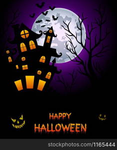 Illustration of Halloween night background