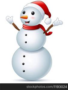illustration of Happy christmas snowman