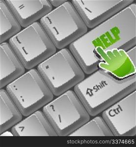 illustration of help button on keyboard