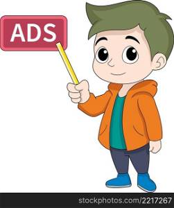 illustration of how to make money from the internet, advertising can become passive income, cartoon flat illustration