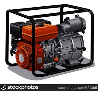 illustration of industrial and home immovable power generator. immovable power generator