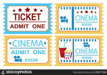 Illustration of isolated cinema ticket