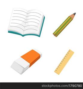 illustration of isolated education set vector
