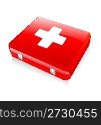 illustration of isolated first aid box