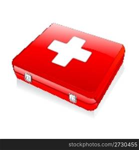 illustration of isolated first aid box
