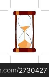 illustration of isolated hour glass