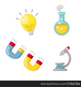 illustration of isolated science set vector