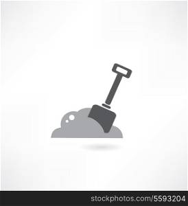 illustration of isolated shovel on white background