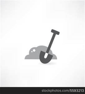 illustration of isolated shovel on white background