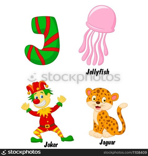 Illustration of J alphabet