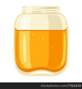 Illustration of jar with honey. Image for business, food and agricultural industry.. Illustration of jar with honey. Image for food and agricultural industry.