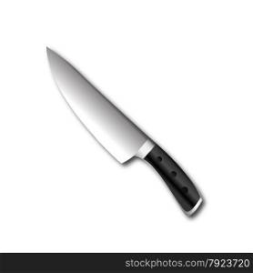 Illustration of kitchen knife isolated on white background