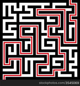 Illustration of Maze or Labyrinth Background
