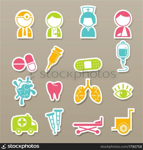 illustration of medical Icons set