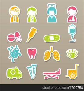 illustration of medical Icons set