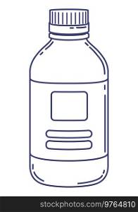Illustration of medicine bottle. Medical and healthcare item. Image for pharmacies and hospitals.. Illustration of medicine bottle. Medical and healthcare item.