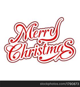 illustration of merry christmas typography vector icon