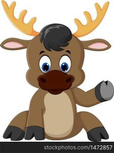 Illustration of moose cartoon