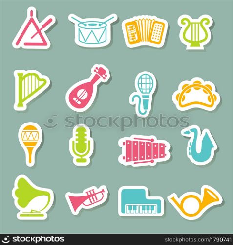 illustration of music icons