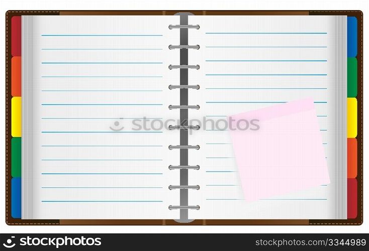 Illustration of Notebook / Organizer Isolated on White