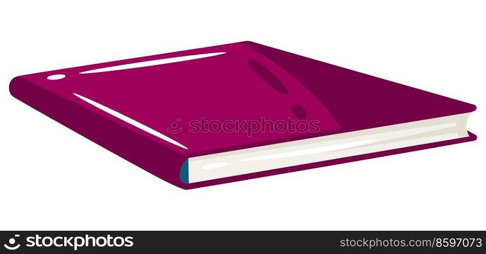 Illustration of notebook. School item. Education colorful image for design.. Illustration of notebook. School item. Education image for design.
