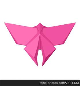 Illustration of origami butterfly. Paper symbolic decorative object.. Illustration of origami butterfly.