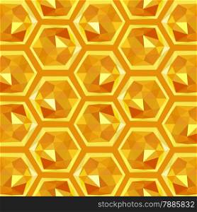 Illustration of origami honeycomb pattern